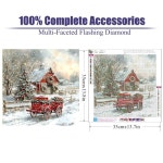 5D 다이아몬드 아트 키트, 크리스마스 페인팅 풀 라운드 드릴, 점이 있는 DIY 트리 페인트 젬 공예 세트 그림 선물 35 35cm G8473-US : 원주변씨