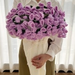 꽃다발담요완제품 뜨개꽃다발 뜨개질꽃 뜨개꽃 완제품 블랭킷 카페트 테이블보 : 곤지부부