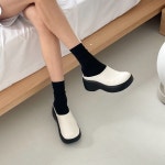 [G3833] 키높이 블로퍼 여성 통굽 앞막힘 웨지 슬리퍼 : 새로이클라쓰