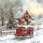 5D 다이아몬드 아트 키트, 크리스마스 페인팅 풀 라운드 드릴, 점이 있는 DIY 트리 페인트 젬 공예 세트 그림 선물 35 35cm G8473-US : 원주변씨