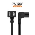 삼성 TV LG TCL 교체용 케이블 제작 10피트 18인치 AWG 각도 2슬롯 비편광 전원 코드(IEC320 C7에서 네마 1-15P), 3M 3ft : 지혜로운몰