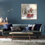 5D 다이아몬드 아트 키트, 크리스마스 페인팅 풀 라운드 드릴, 점이 있는 DIY 트리 페인트 젬 공예 세트 그림 선물 35 35cm G8473-US : 원주변씨