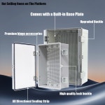 방수 IP66 플라스틱 전자 접속 배선함 ABS PC 밀폐형 분배함 힌지 버클 실외용 케이스 전원 : DEALTAIL