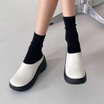 [G3833] 키높이 블로퍼 여성 통굽 앞막힘 웨지 슬리퍼 : 새로이클라쓰
