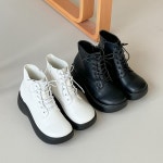 [H3810] 키높이 통굽 여성 지퍼 앵클 캐주얼 숏 워커 : 새로이클라쓰