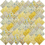 5 x 5 50 옐로우 DIY 면 및 퀼팅 초보자용 재봉 퀼트 - 플로럴 번들 용품 패브릭 100 PCS 스퀘어 Blue 50P5 x5 : 마일럭스