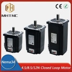 Nema34 86x82/118/156mm 2상 폐쇄 루프 4.5/8.5/12N.m CNC 밀링 조각 기계용 하이브리드 서보 스테퍼 모터 : 라온-상사