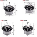 4PCS 베벨 기어 17 계수 메시링 30 16 10MM 45 18 강철 각도 15T : 젠틀픽