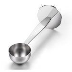 윌리스터 투인원 스테인리스 스틸 커피 스쿱 탐핑 이중 목적 스푼 파우더 해머 탐퍼 다기능 홀더 도구 측정 : 내원픽샵