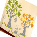 행복을 꿈꾸는 나무Ver.2 벽데코스티커 그레이 시트지 어린이집 유치원 유리 현관문 : 겸스토어4rd