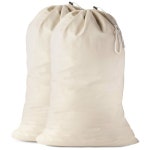 편리한 세탁용 면 세탁 가방, 드로스트링이 포함된 초강력 가능한 가방은 침낭, 린넨 바구니 라이너, 햄퍼 라이너 및 여행용으로 훌륭한 천 보관... 