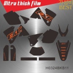 KTM EXC 125 200 오토바이 그래픽 데칼 스티커 키트 배경 H0324BKB : 파벳