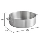 소로 에센셜 - 18 qt. 리벳 손잡이가 있는 알루미늄 브 중간 무게 4mm 두께 냄비 조리기구로 소팅 시어링 및 팬 프라이팬 가정용 주방... 