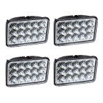 DOT 승인 4X6 LED 헤드라이트, Freightliner FL60 FL70 FL80 클래식 FLD120 FLD112 - 직사각형 사각 투명 밀폐 빔 H4651/H4642/H4... 