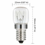 15W E14 전구 220V 오븐 램프 300 학위 고온 방지 전자 레인지 쿠커 소금  흰색 : 루틴이