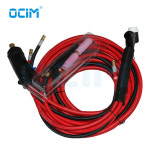 NR18 Tig 토치 빨간색 케이블 4m 길이 35-70 유로 커넥터 수성 가스 너트 퀵 커넥터 : n라온제나n