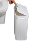 슬림휴지통 틈새휴지통 화장실 변기통 푸쉬 버튼형 10cm 7L 두꺼운 쓰레기통 : 샘터하우스