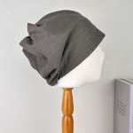 중년여성 고급 자수 플라워 린넨 혼방 사계절 비니 모자 BDNAS-H2509 : 플러스모자