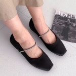 [G3843] 스퀘어토 라인스트랩 플랫슈즈 : 새로이클라쓰