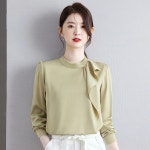 여성 봄가을 패션 셔츠 긴팔 프릴 블라우스 오피스룩 ACC0922Bd6 : 유한회사 위수노무역