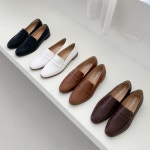 [G3846] 클래식 라인 페니로퍼 블랙/화이트/브라운 데일리 정장 캐주얼 겸용 슈즈 : 새로이클라쓰