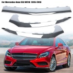 메르세데스 호환 벤츠 CLS 크롬 트림 범퍼 용 프론트 세트 몰딩 2015 자동차 W218 액세서리 2018 1pc left black : 더스틴리빙