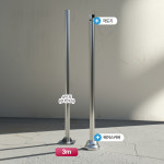 3m 국산 CCTV 폴대 태양광 가로등 기둥 3미터 4인치 지주대 아파트 공원 T형 : 신성나라