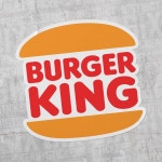 버거 킹 비닐 데칼 스티커 로고 노트북 병 자동차 창 BK 어퍼 자동차, 모토, 노트북, Beige 10cm : 카루비직구