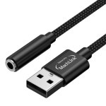 다모아씨앤아이 | USB A to 3.5mm 4극 스테레오 변환젠더 사운드카드 ML-UAUX2 : 마하링크