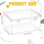 인치 투명 플라스틱 놀이방 및 게임 보관 정리함 상자 선반 또는 큐비용 뚜껑이 있는 쌓을 수 보관함, 퍼즐 빌딩 블록 보관함 : 아모르퍼시픽