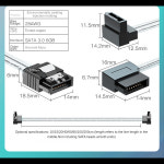 SATA 3.0 케이블 왼쪽 오른쪽 위 아래 SATA3.0 III SATA3 6 GBs 구리 케이블 듀얼 채널 하드 드라이브 HDD 데스크탑 PC 코드 : 샤샤바니