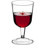 24 와인 잔, 6온스 - BPA 프리 플라스틱 파티 컵, 야외 파티, 결혼식, 피크닉, 쌓기, 재사용, 일회용, 스템드(24팩)에 적합합니다 : 러브인파리