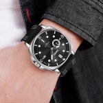 남성 스포츠 손목시계, 스타일리시, 브랜드, 나일론 스트랩, 방수, 대형, 캐주얼, 비즈니스, 아날로그, 형광, 럭셔리, 현재, 블랙, G9328 블랙... 