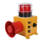 산업용 소리 및 조명 경보 MAX 130dB 9가지 음성 고휘도 경고등 방수 경보 사이렌 : 판다디