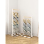 거실 슬리퍼 거치대 현관 욕실 무타공 월넛 건조대 간이 5152 화이트 진열대 신발장 화이트 블럭 2켤레 가능 : 레드코끼리스토어