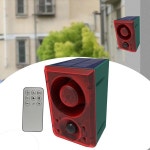 신형 고출력 스마트 야외 태양광 경보등 녹음 기능 PIR 모션 센서 경보등 정원용 : 판다디