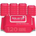 하얀나라120 대용량 물티슈 캡형 120매 20팩 : 미엘물티슈