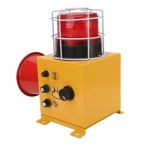 산업용 소리 및 조명 경보 MAX 130dB 9가지 음성 고휘도 경고등 방수 경보 사이렌 : 판다디