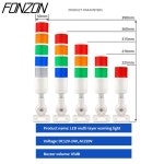 LED 신호 타워 깜박이는 스택 CNC 산업용 기계 꾸준한 12 AC220V 24V 조명 : 애플로인