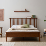 굿나잇 슈퍼싱글 고무나무 원목 통깔판 침대 프레임 SS 월넛 : 에코트렌드