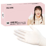 빌리빈 김민경 니트릴 장갑 M(중형), 화이트, 1개 : 주식회사 빌리브