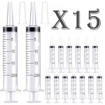 산업 과학 실험실 축산업에 한 15팩 20ml 플라스틱 공급 개별 포장 밀봉 측정용 액체 60ml 16ga 12pa : 루나리아0