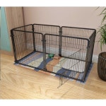 애완동물 강아지 사각망 케이지 대형건 철제 울타리 사각 대형 펜스 애견 하우스 블랙(6개) 100x50x50cm : seventeen하우스