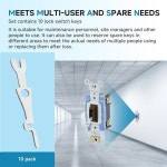 MUGLFPT (10팩) 55500-PRT 포크 타입 변조 저항 스위치 키 1201-2L 1202-2L 1203-2L 1204-2L 1221-2L 1257- 및 1281- 토글 : 스타트원20