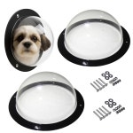 바비펫 개 울타리 창문 - 클리어 뷰 돔 펫 피크 창문 - 개/고양이/말, 심지어 용(2팩) 12.4인치 : 벨로마샵