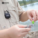 리트랙터가 있는 붐스 낚싯줄 커터 땋은 줄용 미니 낚시 가위 - 안전 해제 잠금 장치가 있는 스테인리스 스틸 낚시 클 - 남성용 플라이 타이 가위... 