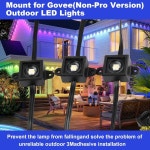 고비 영구 실외 조명용 40팩 라이트 클립 마운팅 브래킷, 브래킷 H705/H805 시리즈(블랙)와 호환 가능 Black : 찬스팝