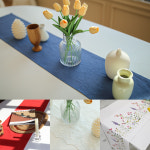 다하임 테이블러너 면 100% 식탁 러너 면 120x30 : 나산데코