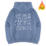 [아우라큐] 쭈리/기모 일자후드 H2528 후드티셔츠 남여공용 빅사이즈 WTF : 아우라큐