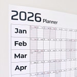 2026년 대형 벽걸이 1년 포스터 플래너 벽 한장 달력 연간계획표 연력 캘린더 플레인 : 생활특별시